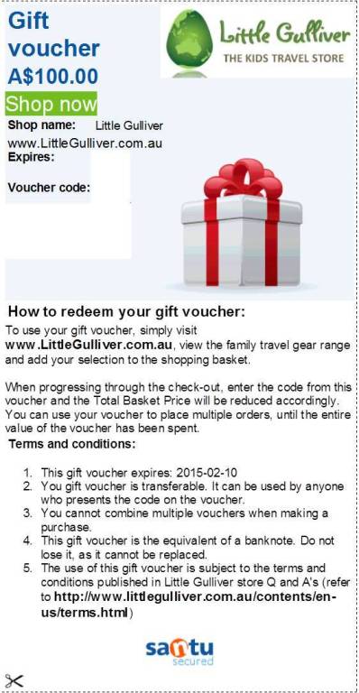 Little Gulliver Gift Voucher example Little Gulliver Gift Voucher example