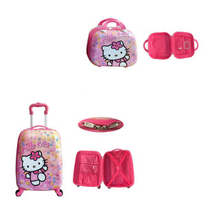 Hello Kitty kids hard case luggage - 4 wheeler plus handled carry case-multiview