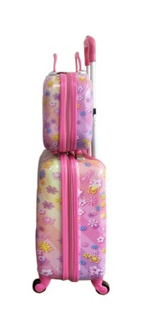 Hello Kitty kids hard case luggage and tote - side