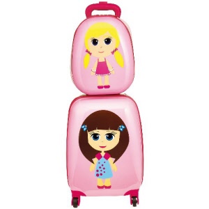 Bobble Art Hard Shell Child Luggage Set - Paper Doll