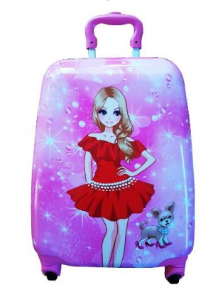 Hard Shell Child Wheelie Luggage - Girl and her Puppy