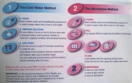 milton 2 in 1 combi steriliser starter kit-instructions