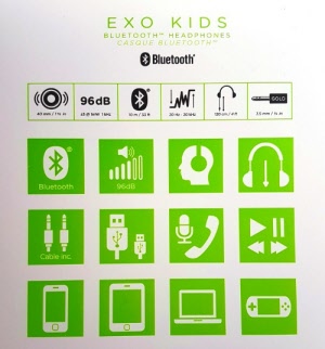 Moki EXO Kids Bluetooth Headphones - info
