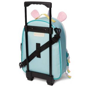 skip hop rolling luggage- unicorn - rear view