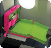 play tray in action on a plane traytable